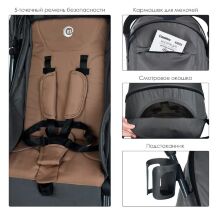 Прогулянкова коляска El Camino MIMI ME 1036 Lagoon сіро-блакитний