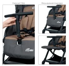 Прогулянкова коляска El Camino MIMI ME 1036 Lagoon сіро-блакитний