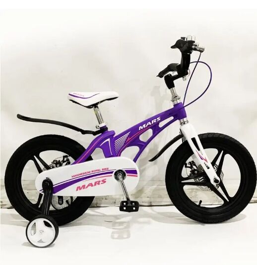 Велосипед дитячий двоколісний MARS-16 Lilok дискові гальма колеса 16 дюймів фіолетовий