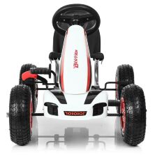 Дитячий педальний карт на гумових колесах Bambi kart M 4039-1 з ручним гальмом / колір білий**