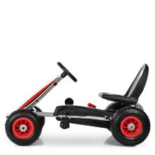 Дитячий педальний карт на гумових колесах Bambi kart M 4039-1 з ручним гальмом / колір білий**
