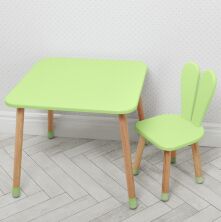 Дитячий столик зі стільчиком Bambi 04-025G дерев'яний (МДФ) / колір зелений**