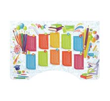 Дитяча регульована парта зі стільчиком растишка Bambi B 2071-105-2 Таблиця множення світло.венге**