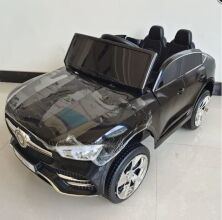 Дитячий одномісний електромобіль машина Mercedes M 6015EBLRS-2 зі шкіряним сидінням чорний фарбований