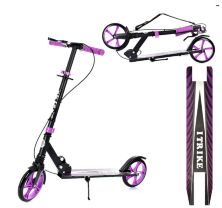 Дитячий підлітковий двоколісний складаний самокат iTrike SR2-049-1-BV алюмінієвий з ручним гальмом / фіолет*