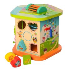 Дерев'яна Розвиваюча іграшка TREE TOYS MD 2190 Бизиборд Лабіринт Ксилофон Сортер ін**