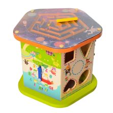 Дерев'яна Розвиваюча іграшка TREE TOYS MD 2190 Бизиборд Лабіринт Ксилофон Сортер ін**